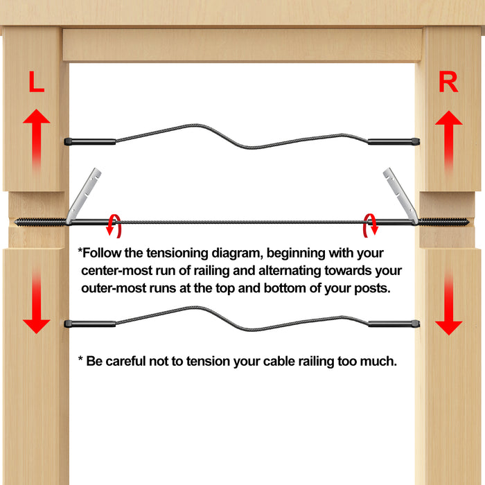 BLIKA Black Swage Lag Screws for 1/8" Cable Railing