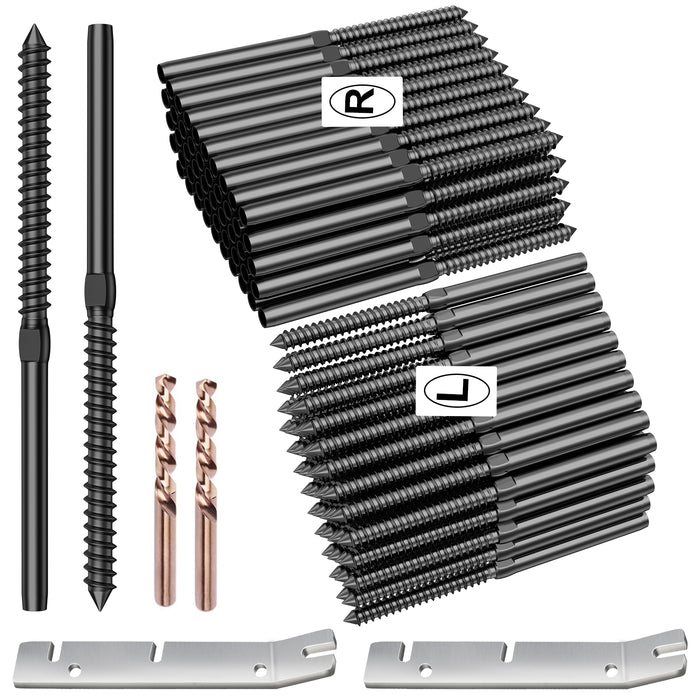 BLIKA Black Swage Lag Screws for 1/8" Cable Railing