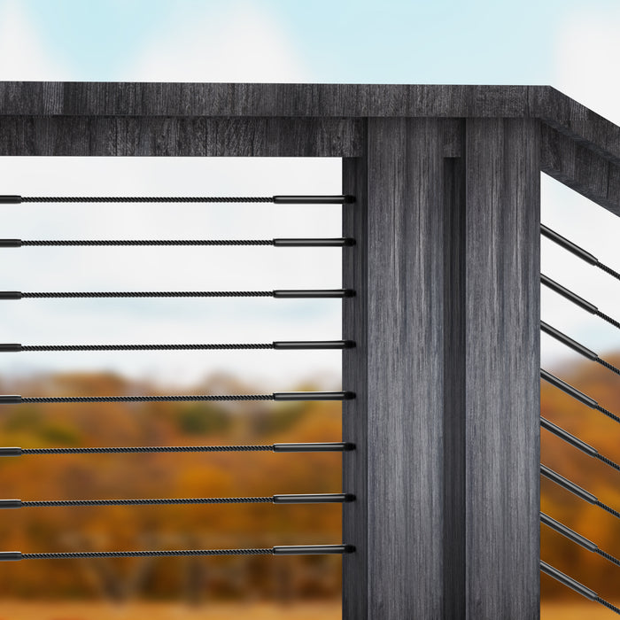 BLIKA Black Swage Lag Screws for 1/8" Cable Railing