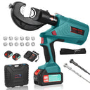 BLIKA Electric Hydraulic Crimping Tool, 12Ton 6AWG-800MCM Rechargeable Hydraulic Crimper for 1/8" 3/16" Terminals
