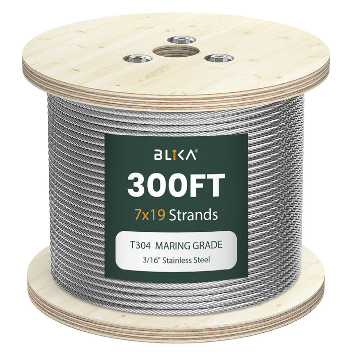 BLIKA 3/16" T304 Stainless Steel Cable