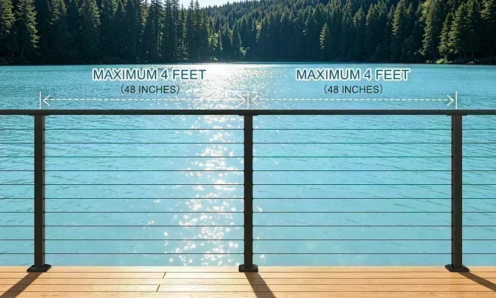 Cable Railing Post Spacing: Max Limits & Code Guide