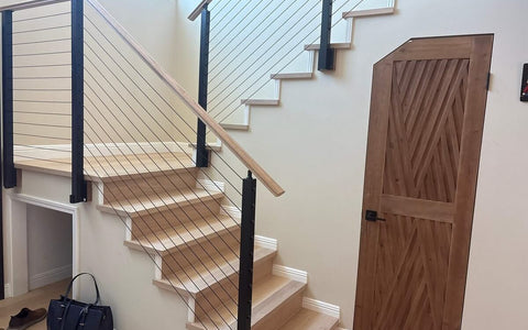 11 Modern Interior Stair Cable Railing Ideas and Pictures