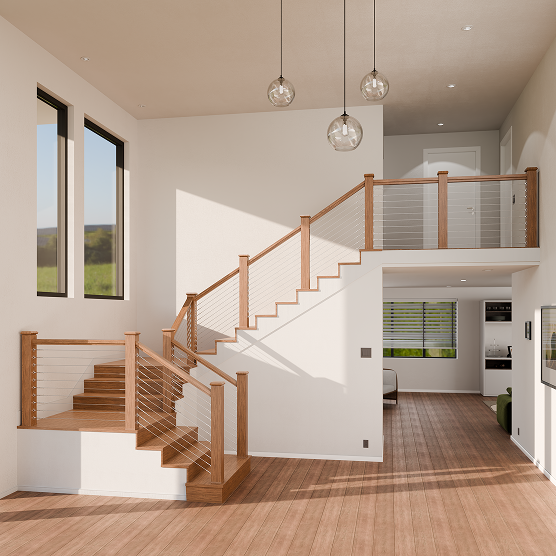 Wooden Cable Railing System