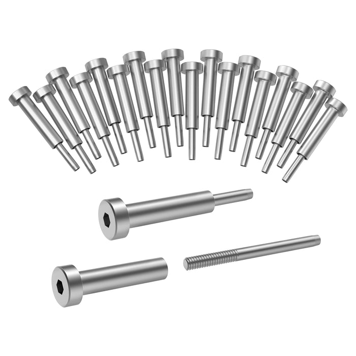 BLIKA 1/8" Stainless Steel Invisible Receiver and Swage Stud End for 2"x2" & 4"x4" Posts, Invisible Cable Railing Kit