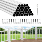 BLIKA 26“ 32” 36“ White Round Aluminum Balusters