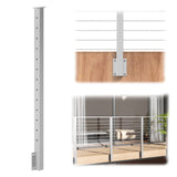 BLIKA 42" brushed stainless steel Level Drilled Side Mount Post