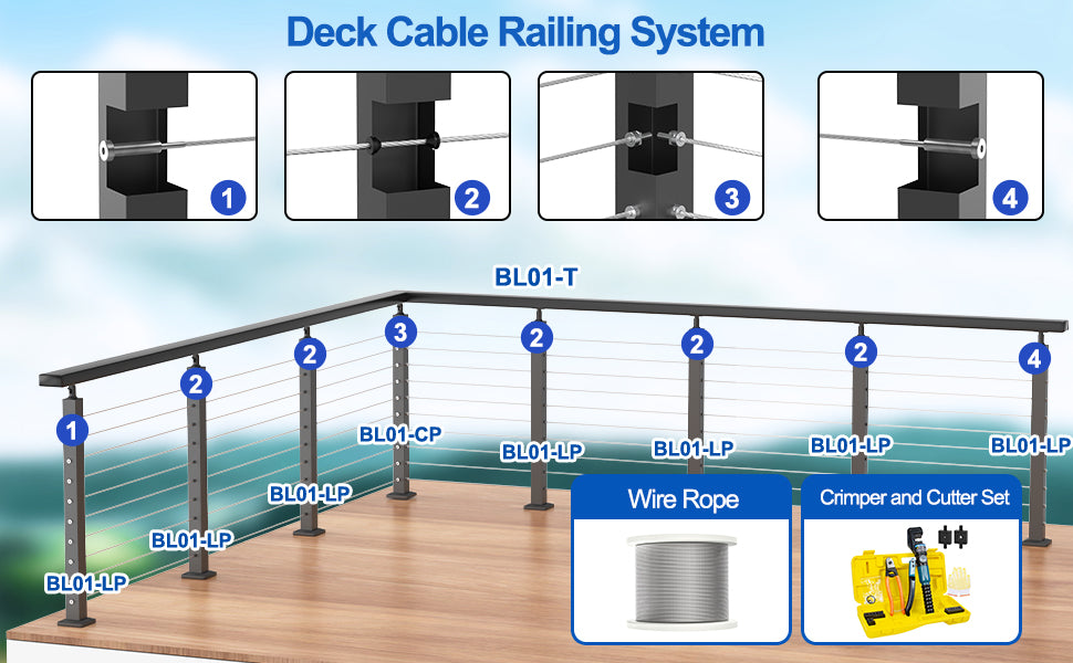 BLIKA 1/8" Cable Railing Anchor Terminal