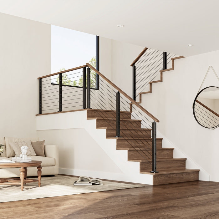 BLIKA One-Stop Custom Cable Railing Kit - Complete Metal Post System