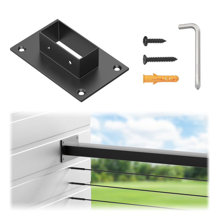 BLIKA Black Stainless Handrail End Brackets