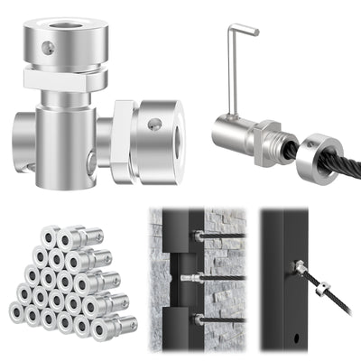 BLIKA Patented 1/8" Swageless Cable Railing Anchor Terminal For Corner Post