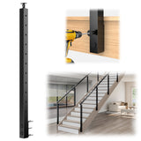 BLIKA 36" Upgraded Angle Drilled Side Mount Cable Railing Post