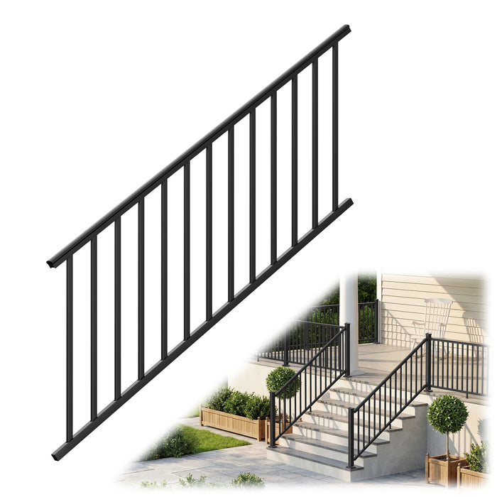 BLIKA 4FT/6FT/8FT Aluminum Stair Railing Panel