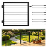 BLIKA 36" Black Aluminum Cable Railing Deck Gate