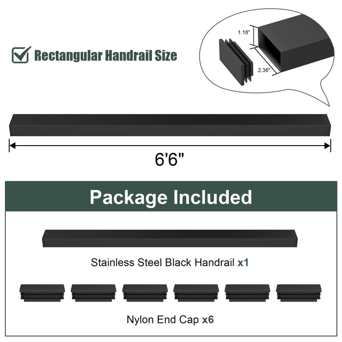 BLIKA  Stainless Steel Black Cable Railing Handrails