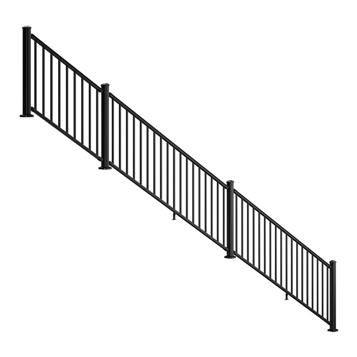 BLIKA 36" Stair Aluminum Railing & 39" Post System DIY Kit（4FT-20FT）