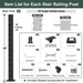 BLIKA 42 inch Black Cable Railing Post for Stairs, T304 Stainless Steel Surface Mount Post with Pre-drilled Angled Holes and Adjustable Top Bracket.