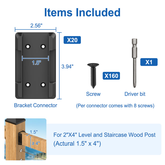 BLIKA Deck Railing Brackets Connectors