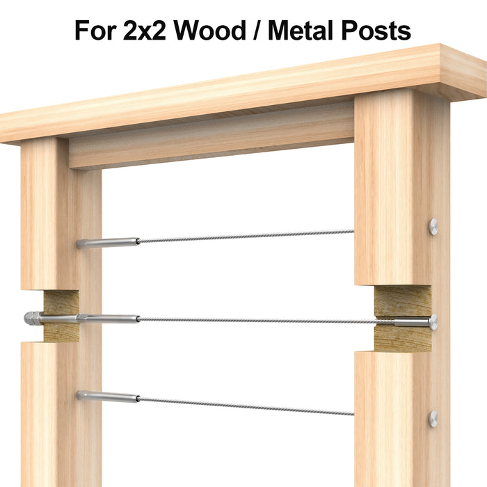 BLIKA 3/16" Stemball Swage Ends for Deck Cable Railing