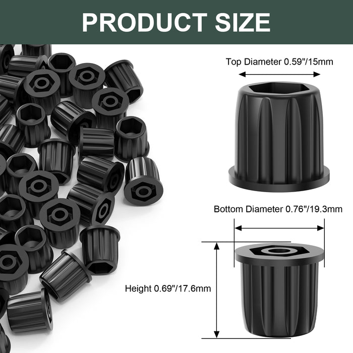 BLIKA Black 3/4" Level Baluster Connectors