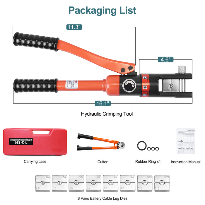 BLIKA Hydraulic Crimping Tool and Cable Cutter-Upgraded