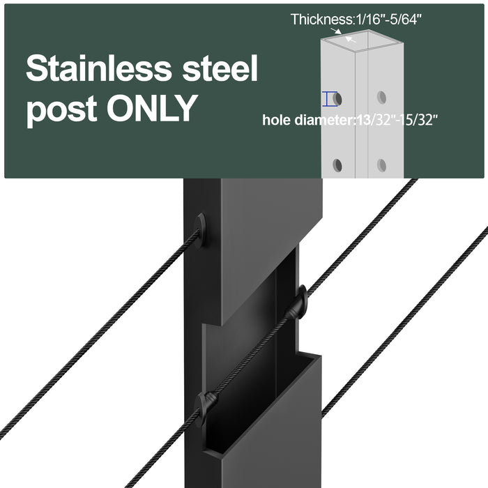 BLIKA 45° Cable Railing Rubber Grommet