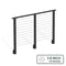 BLIKA 36'' & 42'' Black Side Mount Cable Railing System DIY Kit (4FT - 28FT, Level Drilled) - 1/8