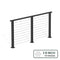 BLIKA 36'' & 42'' Black Surface Mount Cable Railing System DIY Kit (4FT - 28FT, Level Drilled, ) - 1/8