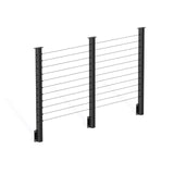 BLIKA 36'' Black Side Mount Cable Railing System DIY Kit (4FT - 20FT,  No Handrail)