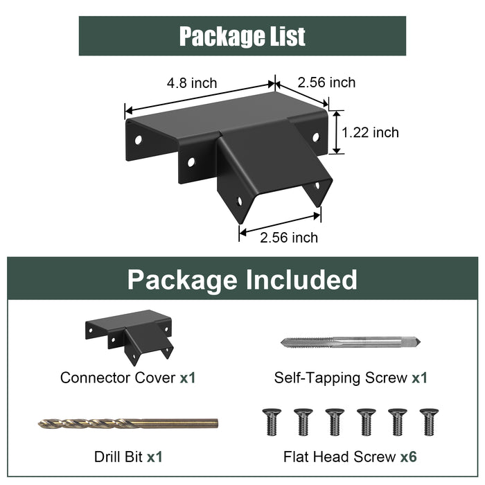 BLIKA 35° Stair Corner Connector for Handrail Cover Plate