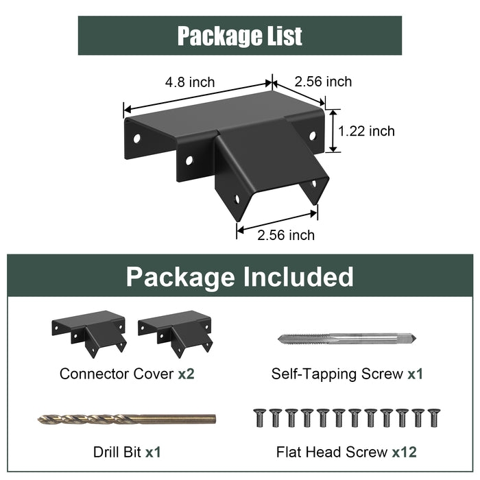 BLIKA 35° Stair Corner Connector for Handrail Cover Plate