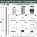 BLIKA 50" Overall Height Side Mount Outer Corner Post Specifications - Includes Mounting Brackets and Hardware for Wood and Concrete Floors-Brushed Stainless