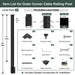 BLIKA 50" Overall Height Side Mount Outer Corner Post Specifications - Includes Mounting Brackets and Hardware for Wood and Concrete Floors-Black