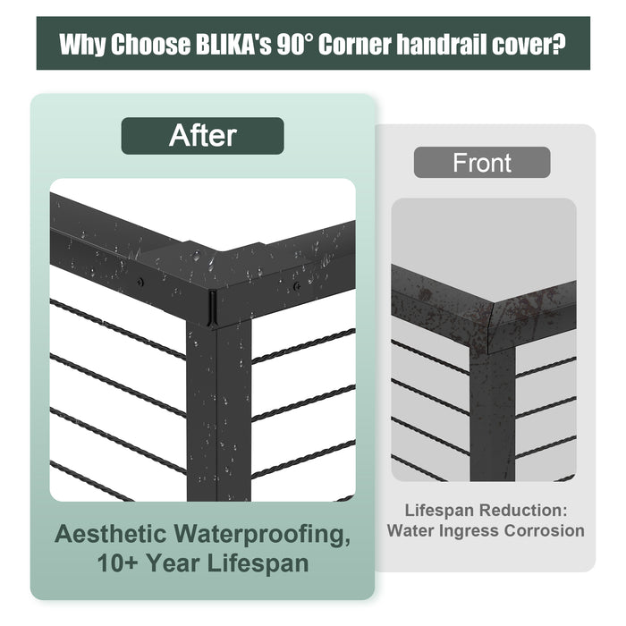BLIKA 90° Corner Connector for Handrail Cover Plate