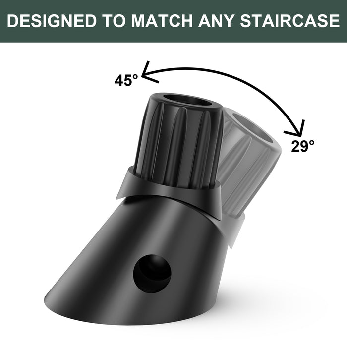 BLIKA black 3/4" Adjustable Stair Baluster Connectors