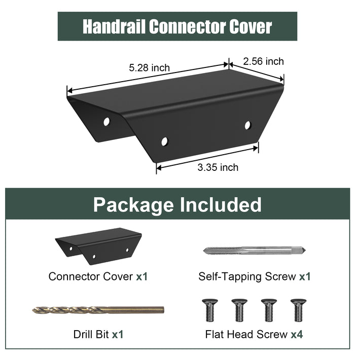BLIKA Horizontal Connector for Handrail Cover Plate