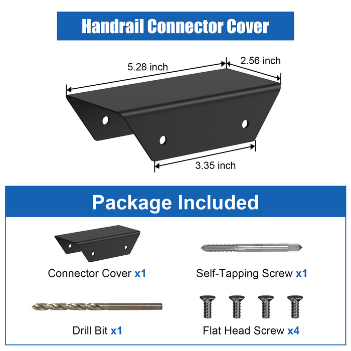 BLIKA Horizontal Connector for Handrail Cover Plate
