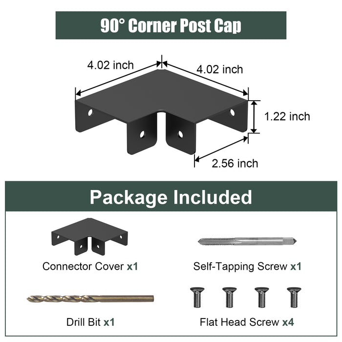 BLIKA 90° Corner Connector for Handrail Cover Plate