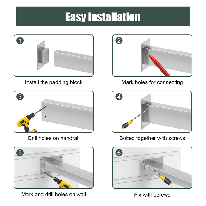BLIKA Stainless Handrail End Brackets