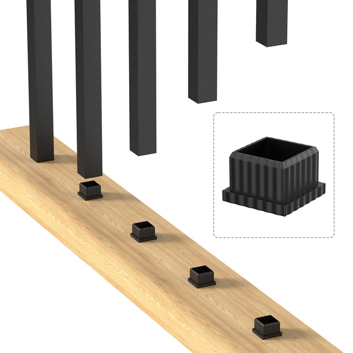 BLIKA Black Square 3/4" Level Baluster Connectors