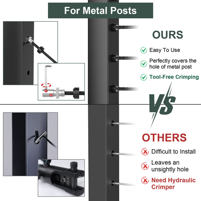 BLIKA 1/8" Swageless Cable Railing Anchor Terminal