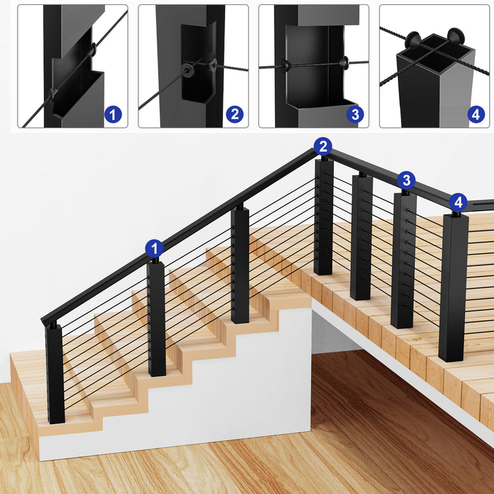 BLIKA 45° Cable Railing Rubber Grommet