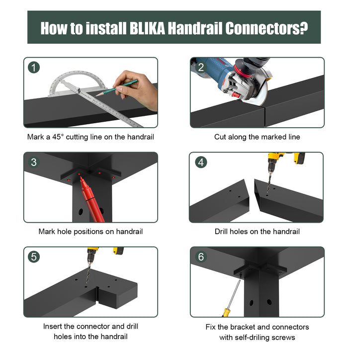 BLIKA Corner Connectors for Handrails