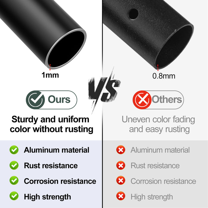 BLIKA 26“ 32” 36“ Black Round Aluminum Deck Balusters