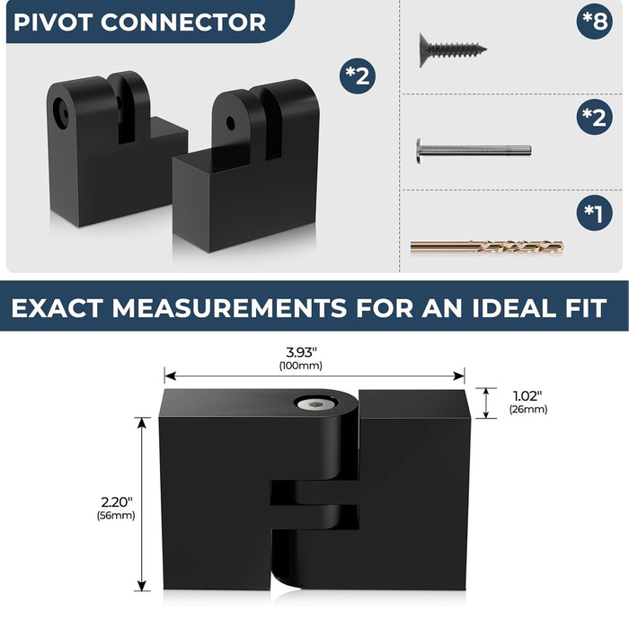 BLIKA Black Handrail Connector