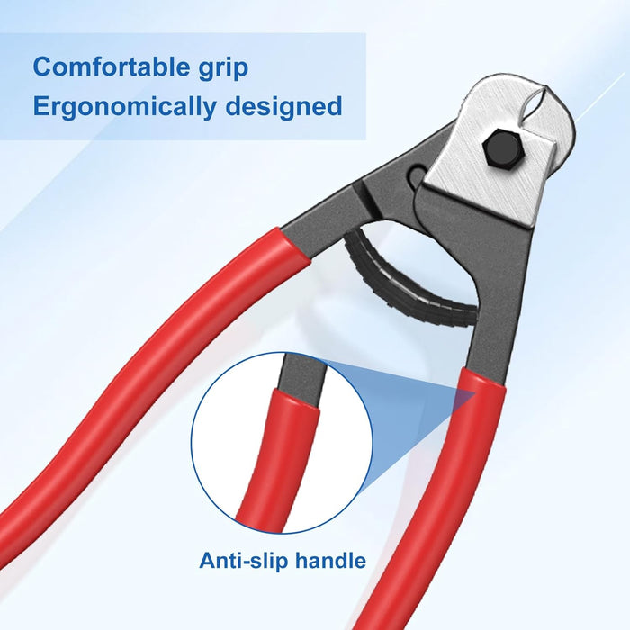 BLIKA 8 Inch Cable Cutter Wire Cutter Up to 1/8" 5/32" Stainless Steel Wire Rope