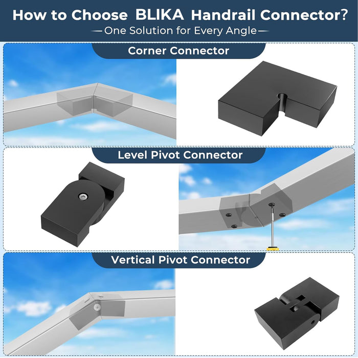 BLIKA Black Handrail Connector