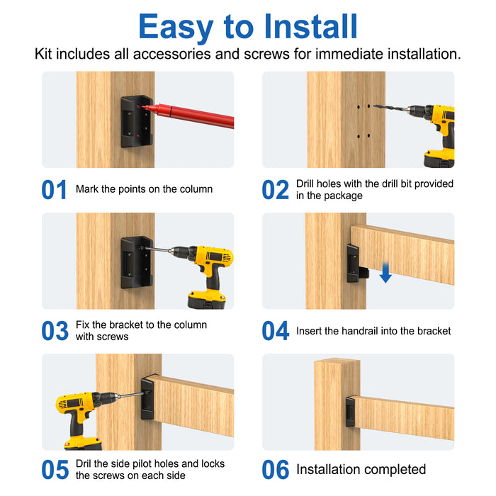 BLIKA Deck Railing Brackets Connectors