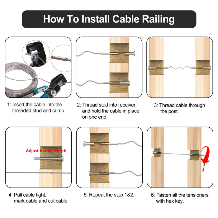 BLIKA Invisible Cable Railing Kit