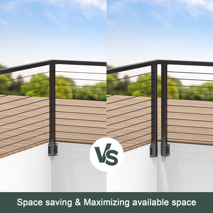 BLIKA 42" Level Drilled Side Mount Inner Corner Post